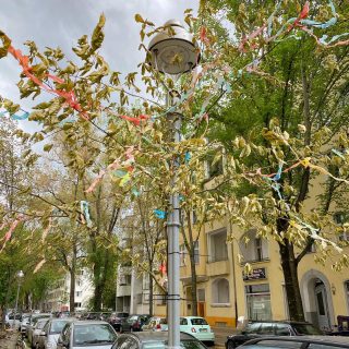 Streetlight trees just add some extra colour to the city of Berlin. Wonder, what this is for… 

#sky #car #streetlight #building #plant #wheel #vehicle #infrastructure #branch #cloud #yellow #berlin #tree #outdoors